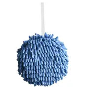 1pc White and Gray Absorbent Hanging Bathroom Towel